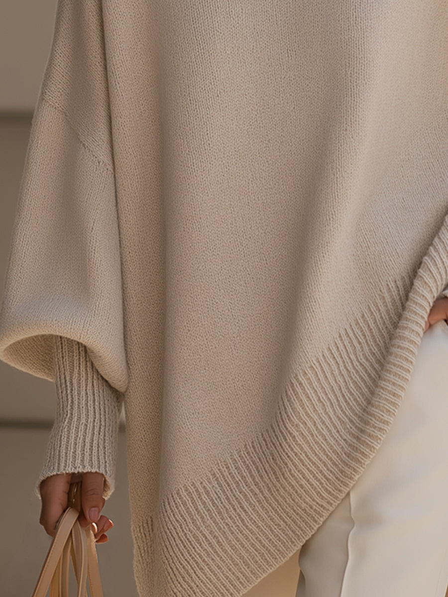 Imogen | Oversized Draped Wide-Neck Sweater