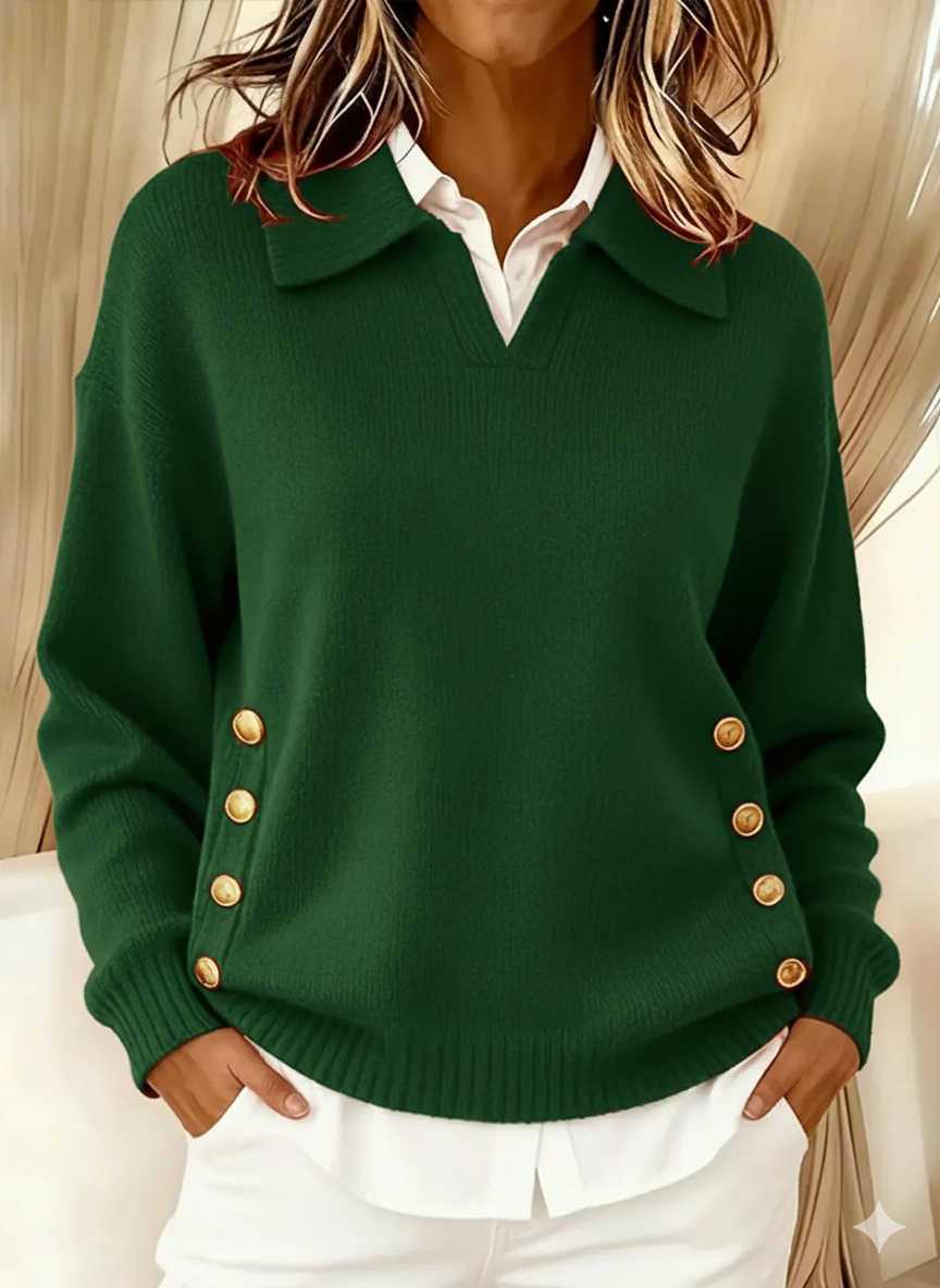 Rosalind | Collared V-Neck Sweater