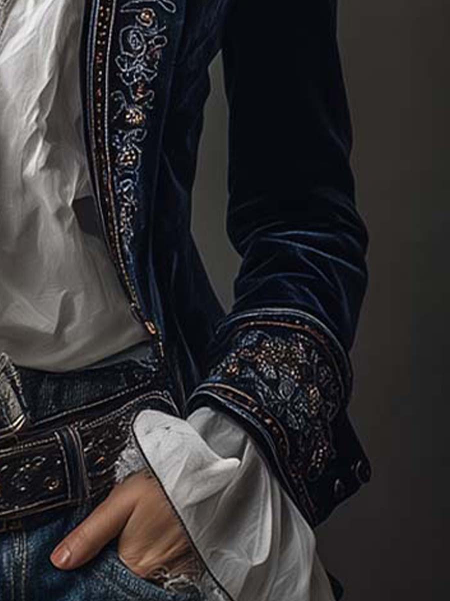 Bethany | Long Embroidered Vintage Coat