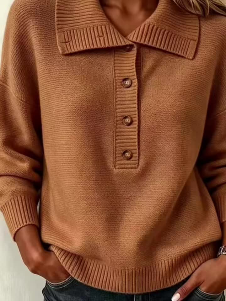 Nora | Collared Button Sweater