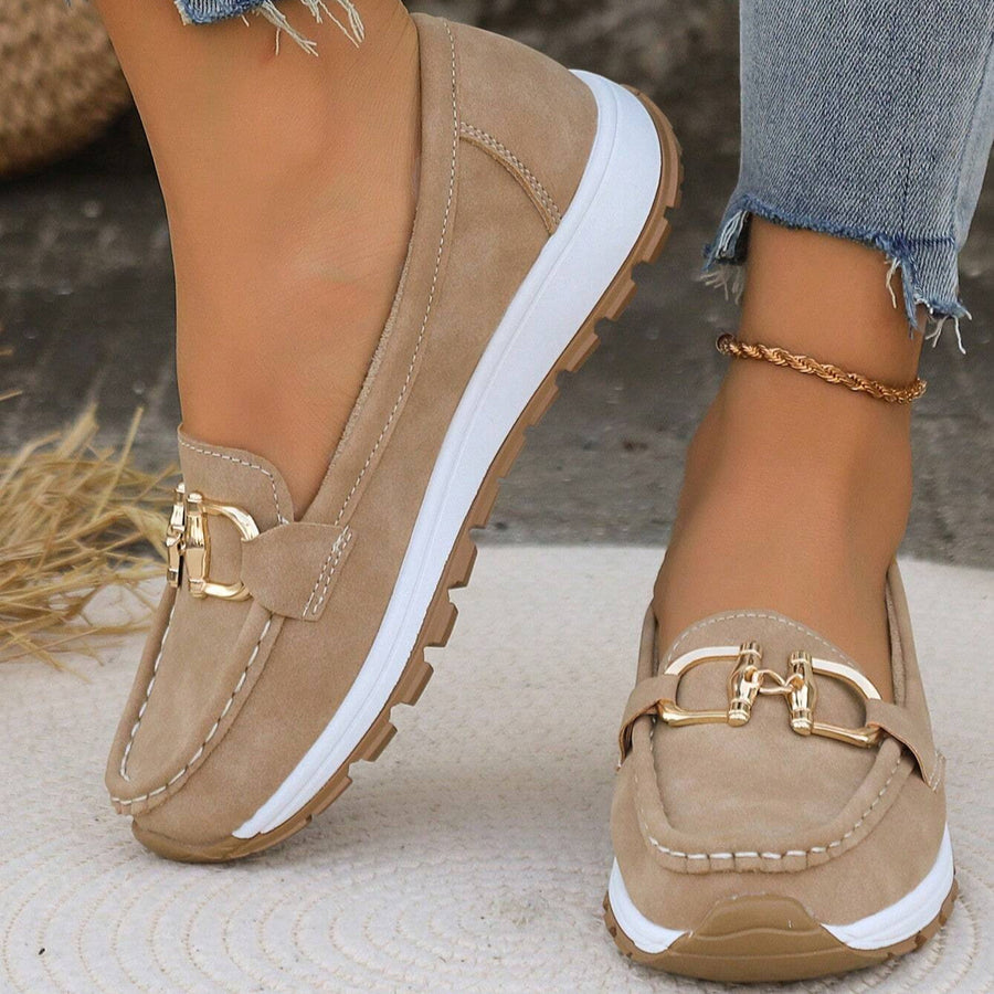 Rhian | Flat Moccasins with Buckle