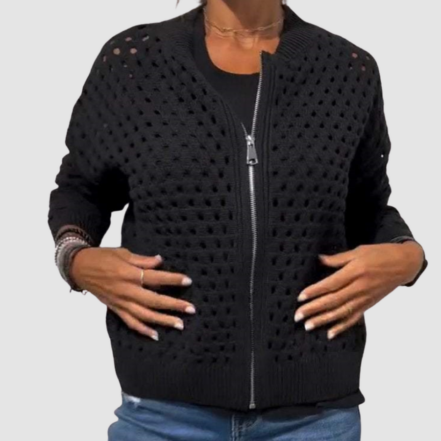 Charlotte | Zip-Front Knitted Cardigan