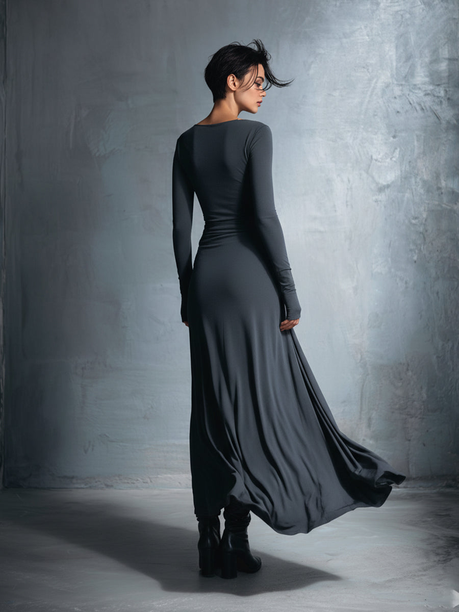 Martha | Maxi Wrap Dress with Knot Detail