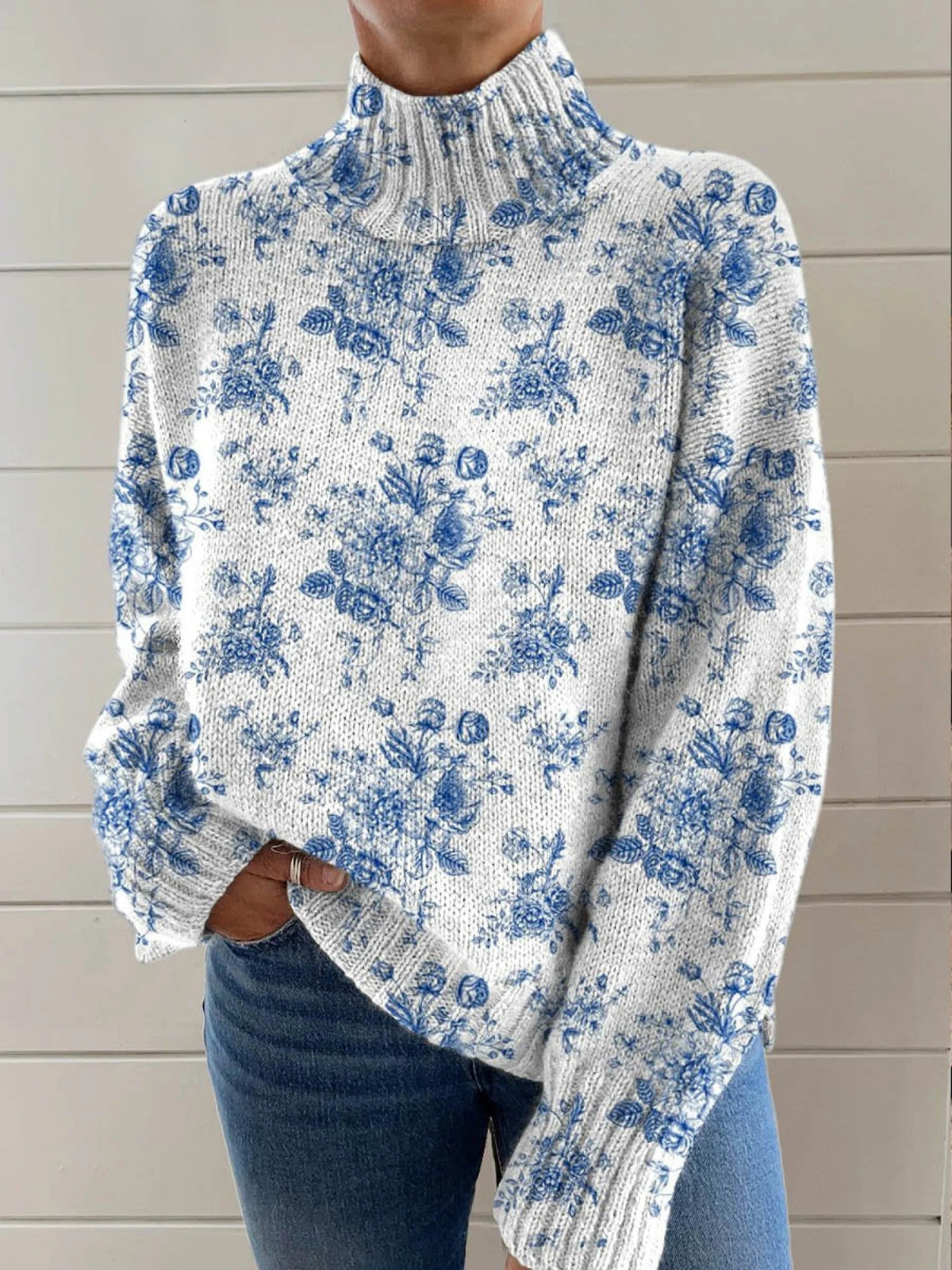 Dahlia | Blossom Turtleneck Sweater