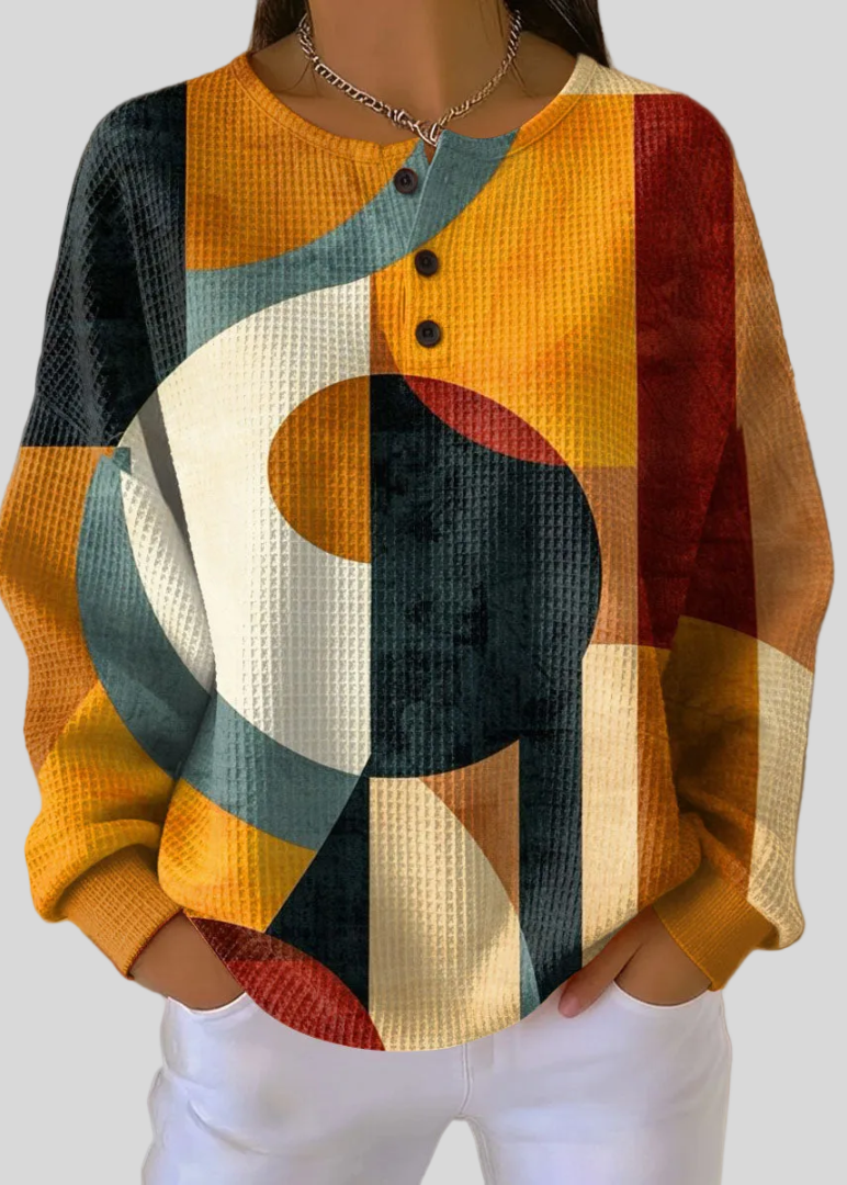Wynne | Geometric Print Sweatshirt