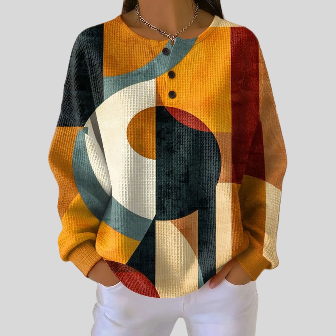 Margery | Geometric Print Sweatshirt
