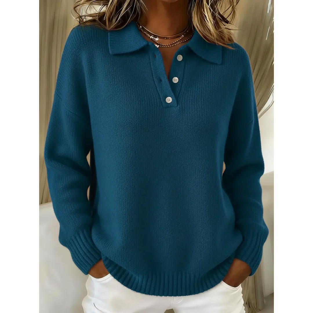 Edith | Cosy Comfort Polo Sweater