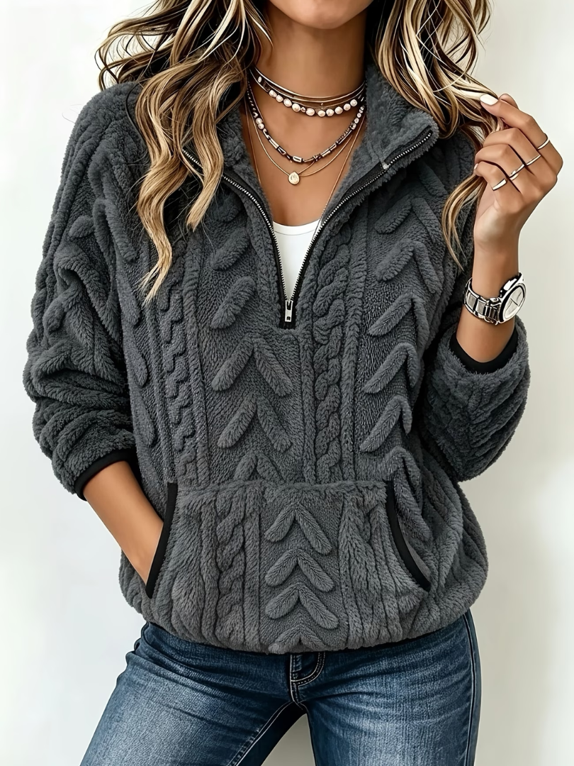 Marian | Half-Zip Cable Sweater