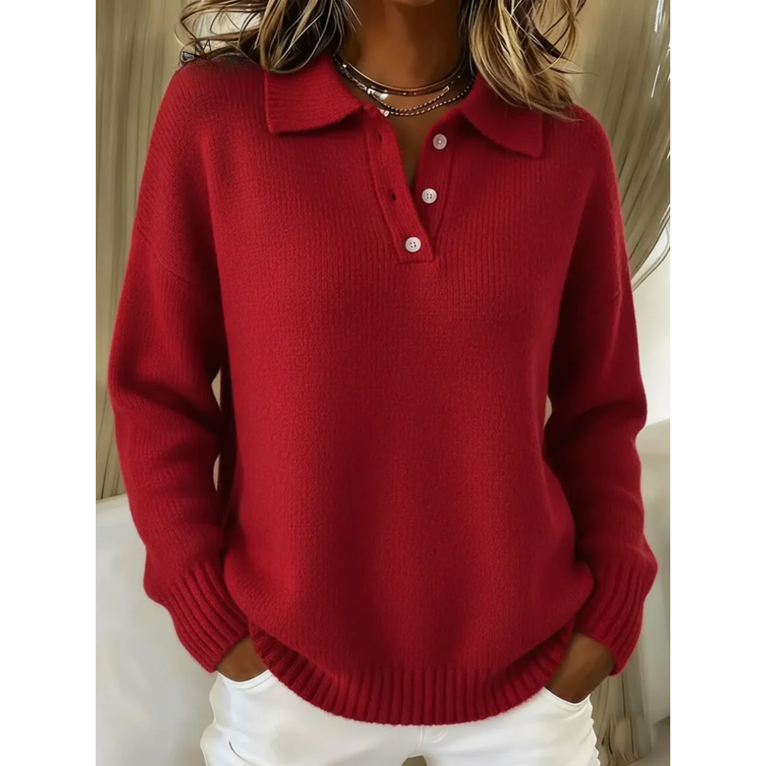 Kirsty | Cosy Polo-Collar Sweater