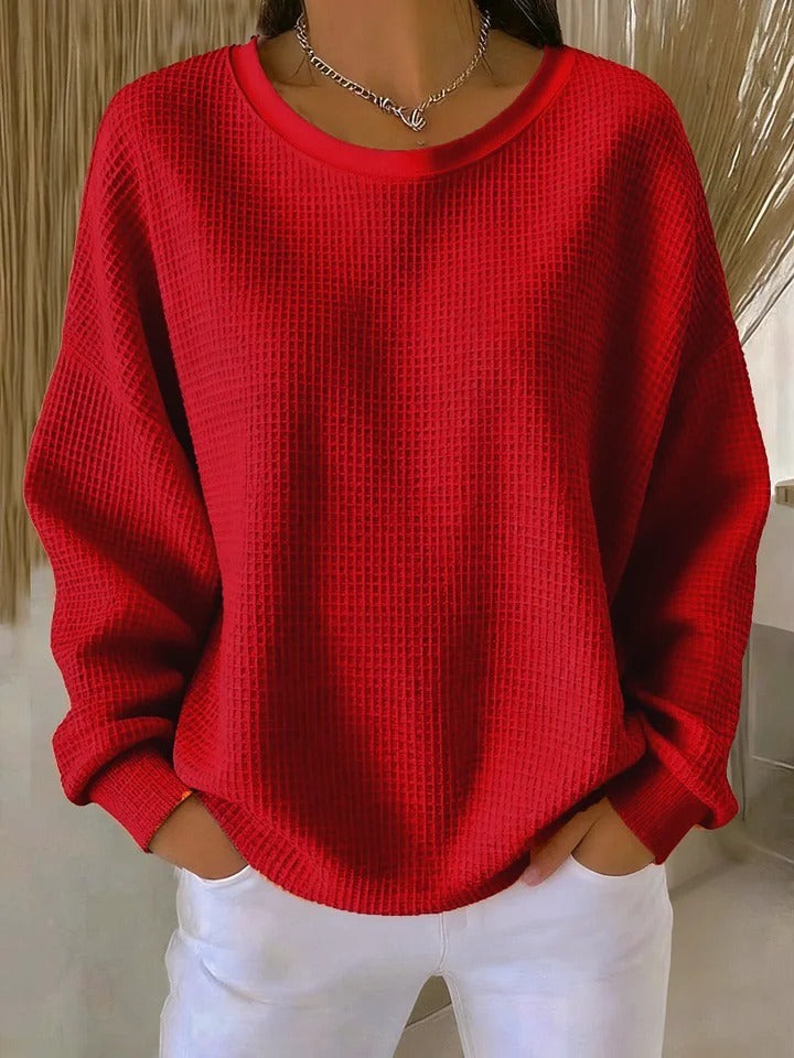 Frances | Classic Waffle Knit Sweater