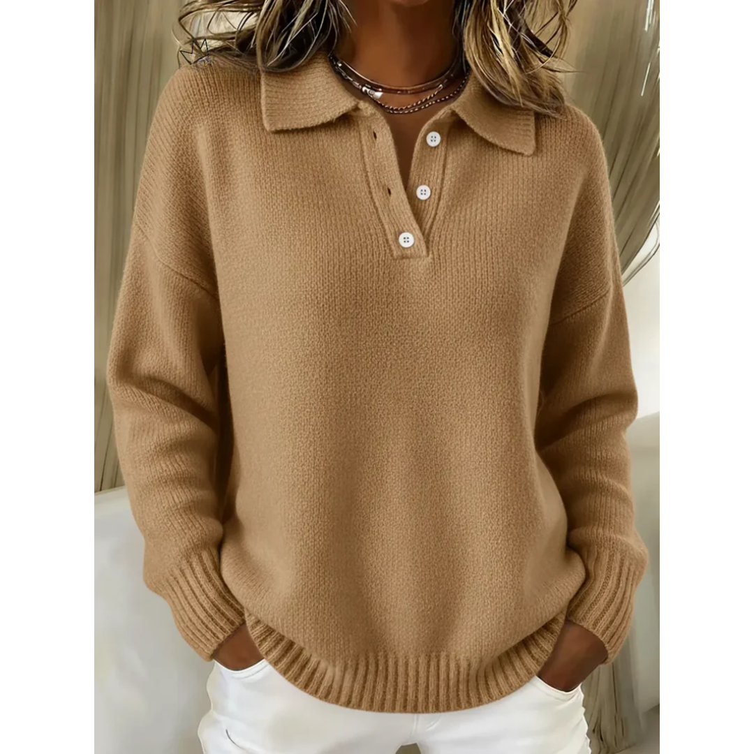 Edith | Cosy Comfort Polo Sweater