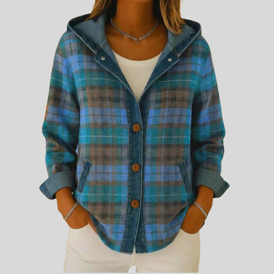 Bethany | Hooded Plaid Shacket