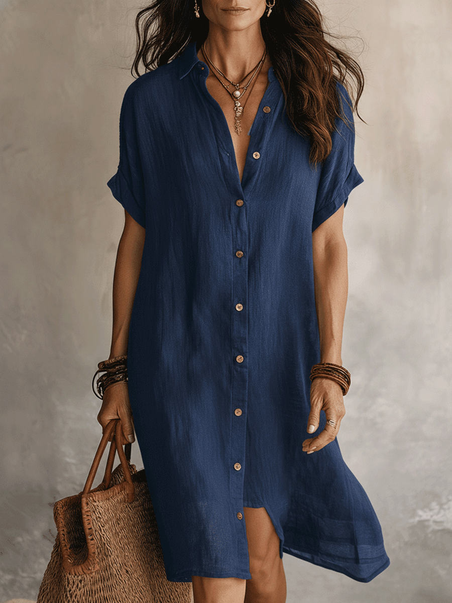 Kitty | Linen Midi Dress