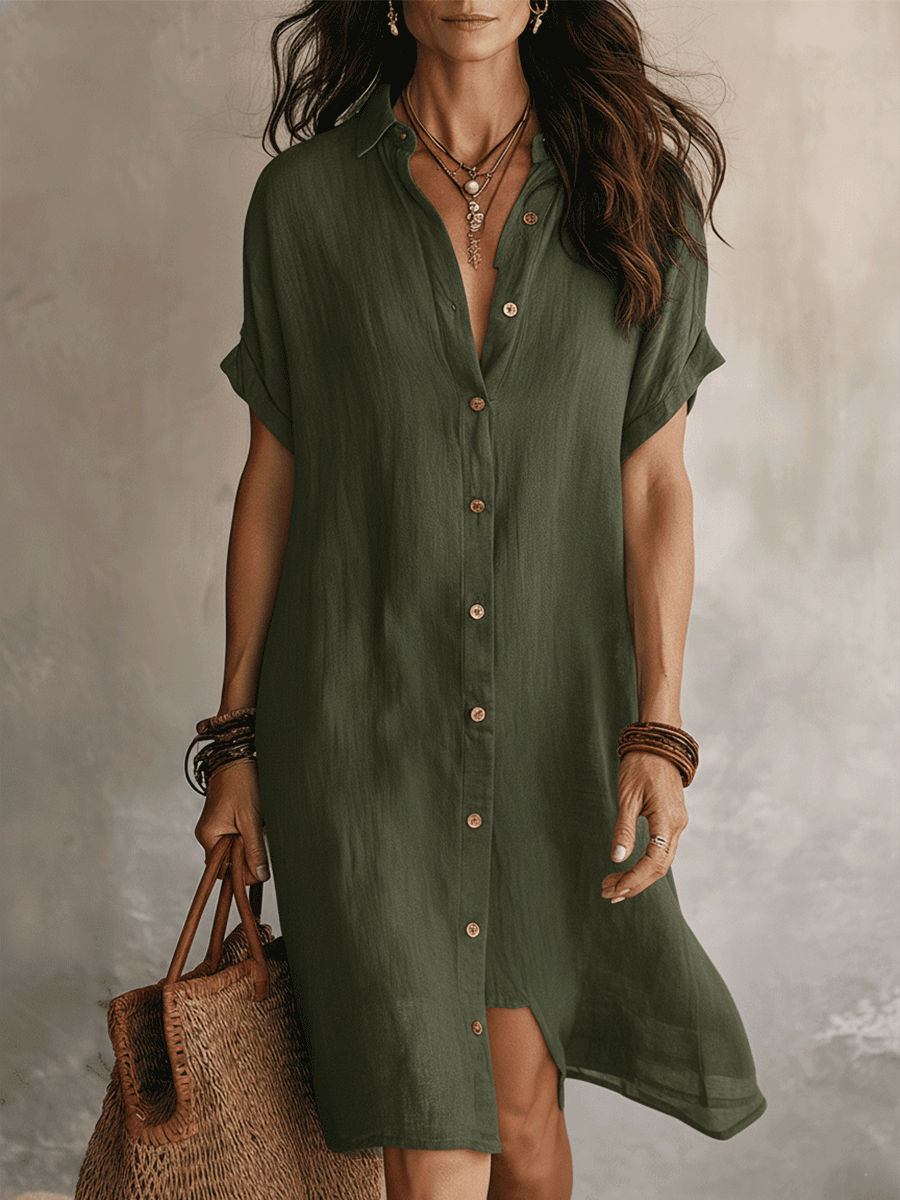 Kitty | Linen Midi Dress