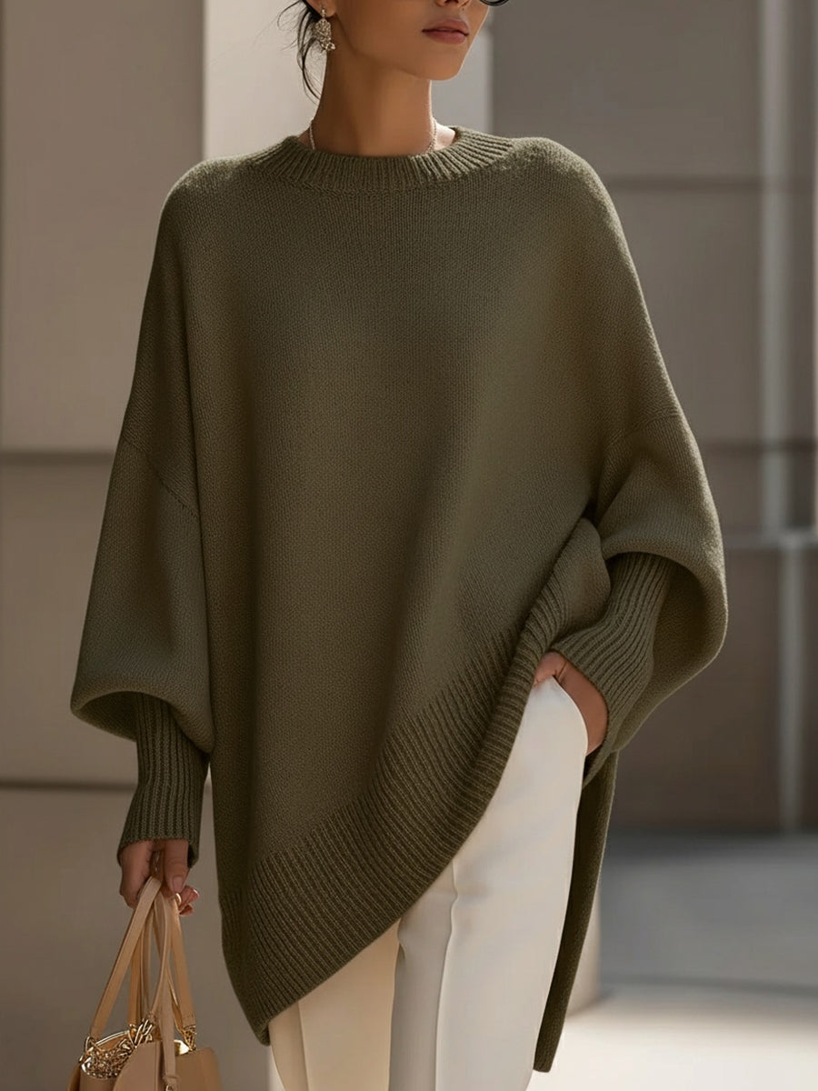 Imogen | Oversized Draped Wide-Neck Sweater