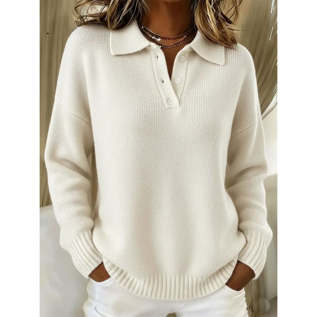 Edith | Cosy Comfort Polo Sweater