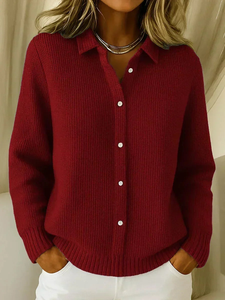 Shirley | Textured Button-Front Cardigan