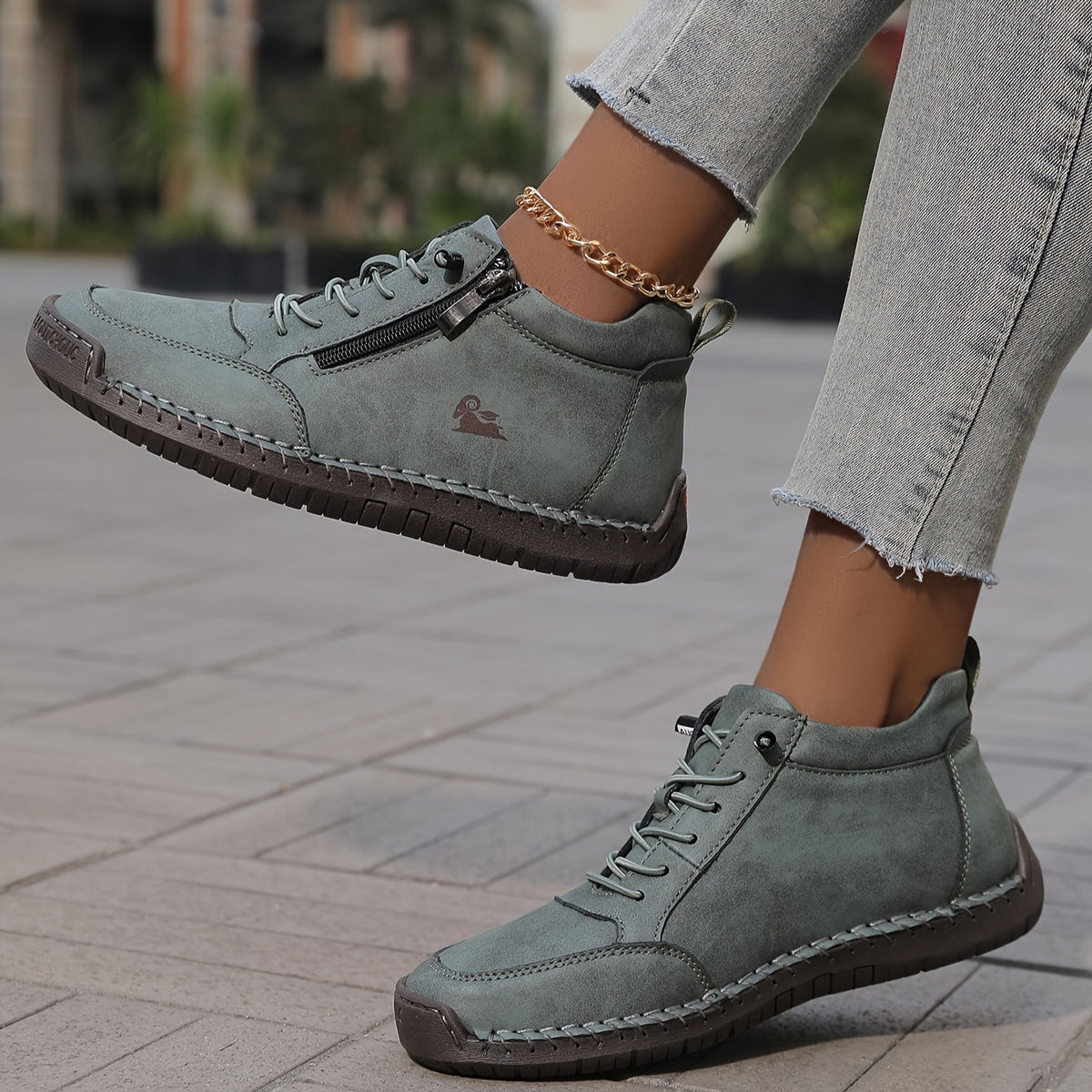 Peggy | Green Wide-Fit Comfort Sneakers