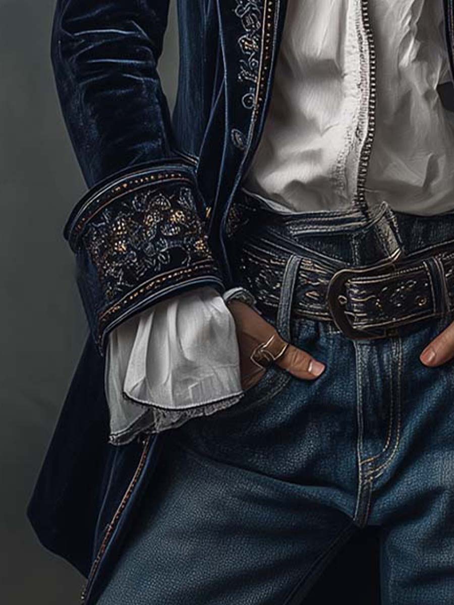 Bethany | Long Embroidered Vintage Coat