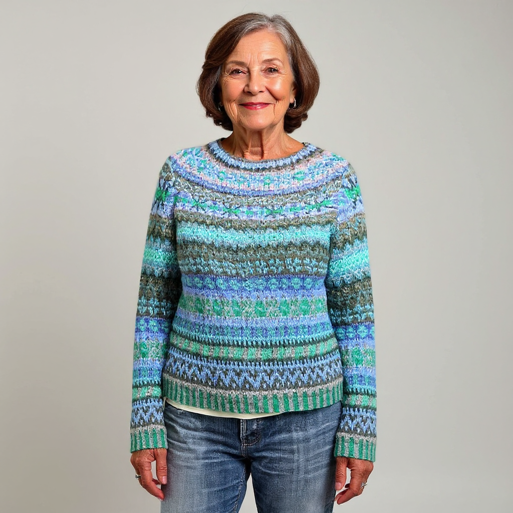 Bethany | Blue Multicolour Striped Sweater