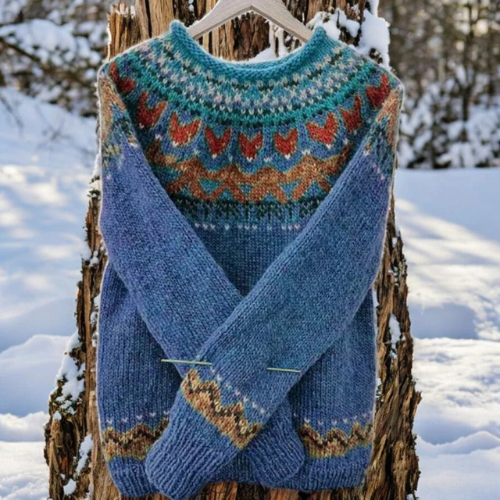 Jennet | Traditional Pattern Knit Sweater
