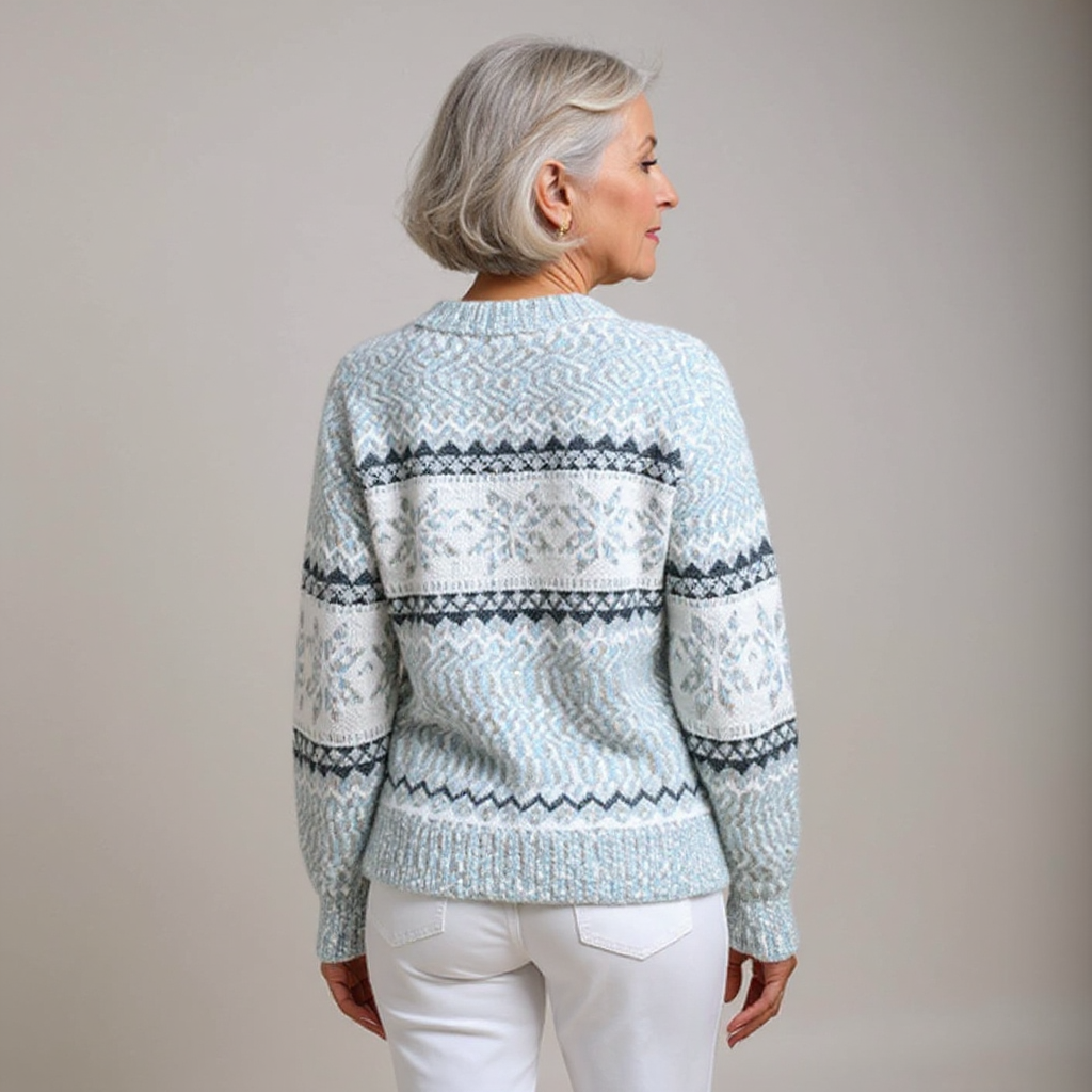 Caroline | Snowflake Band Knit Sweater