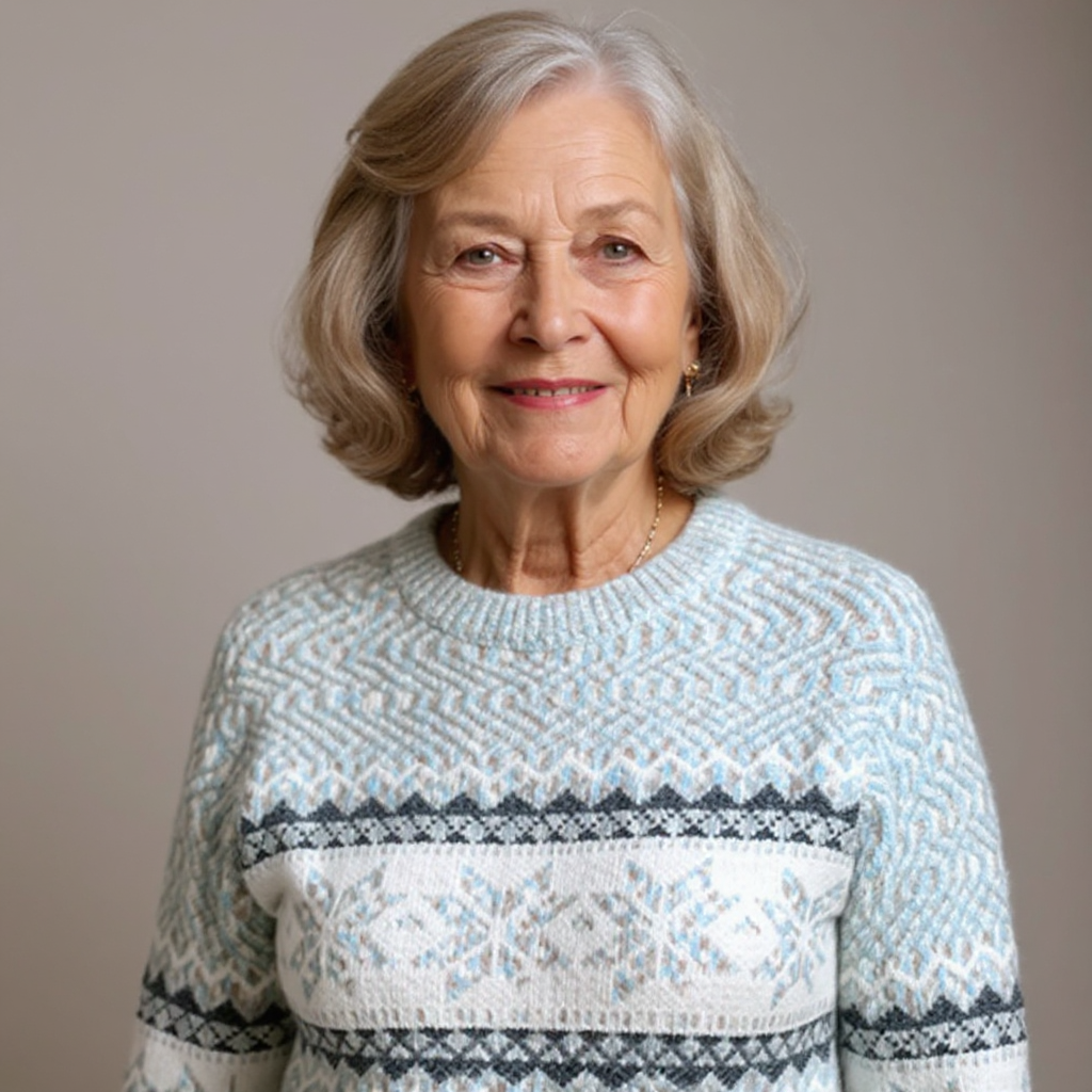 Caroline | Snowflake Band Knit Sweater