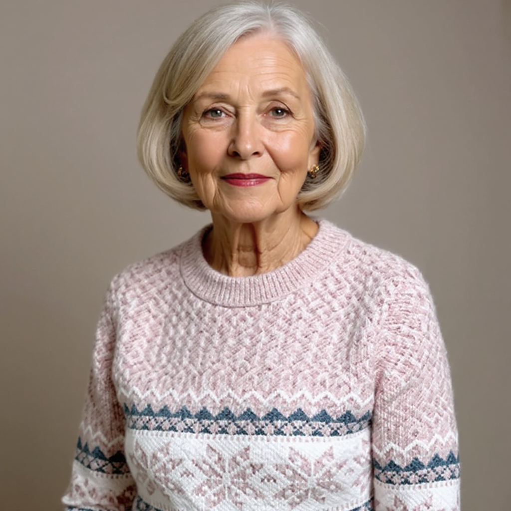 Caroline | Snowflake Band Knit Sweater