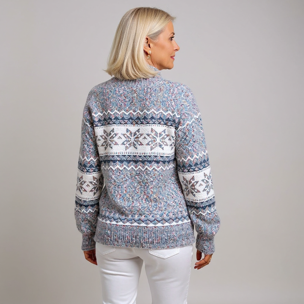 Caroline | Snowflake Band Knit Sweater