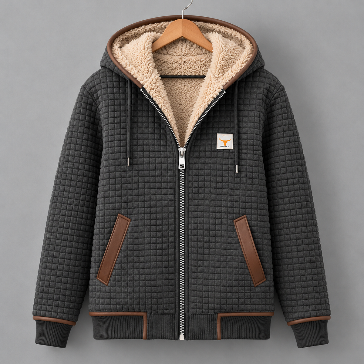 Ainsley | Cosy Sherpa-Lined Zip-Up Hooded Jacket