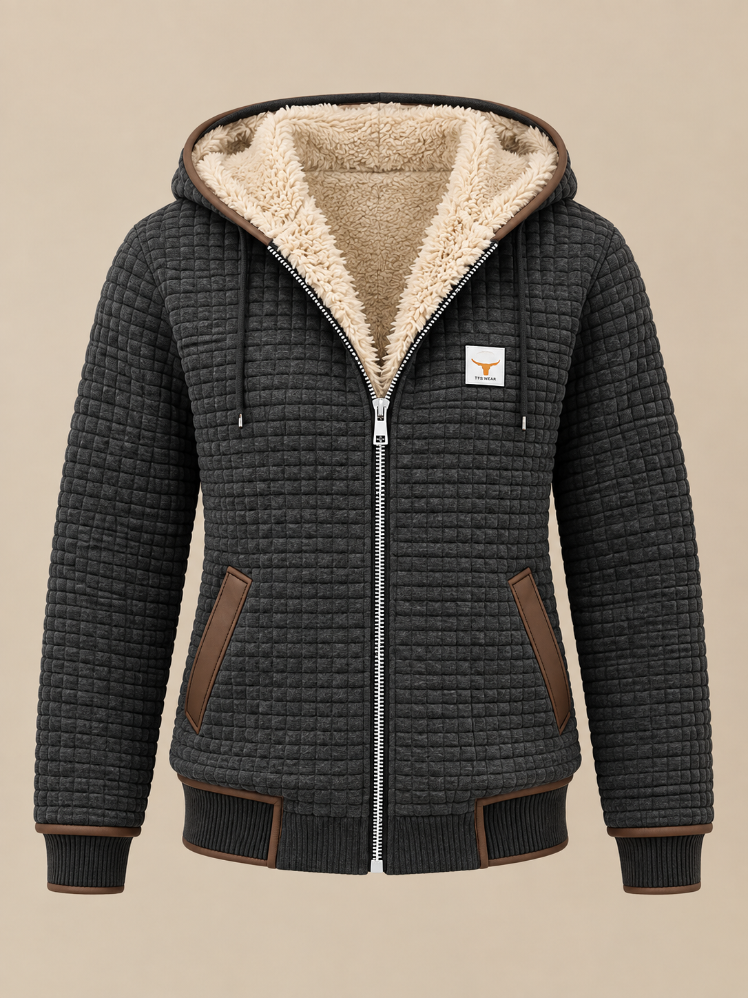 Marnie | Quilted Hooded Zip Jacket with Sherpa Lining