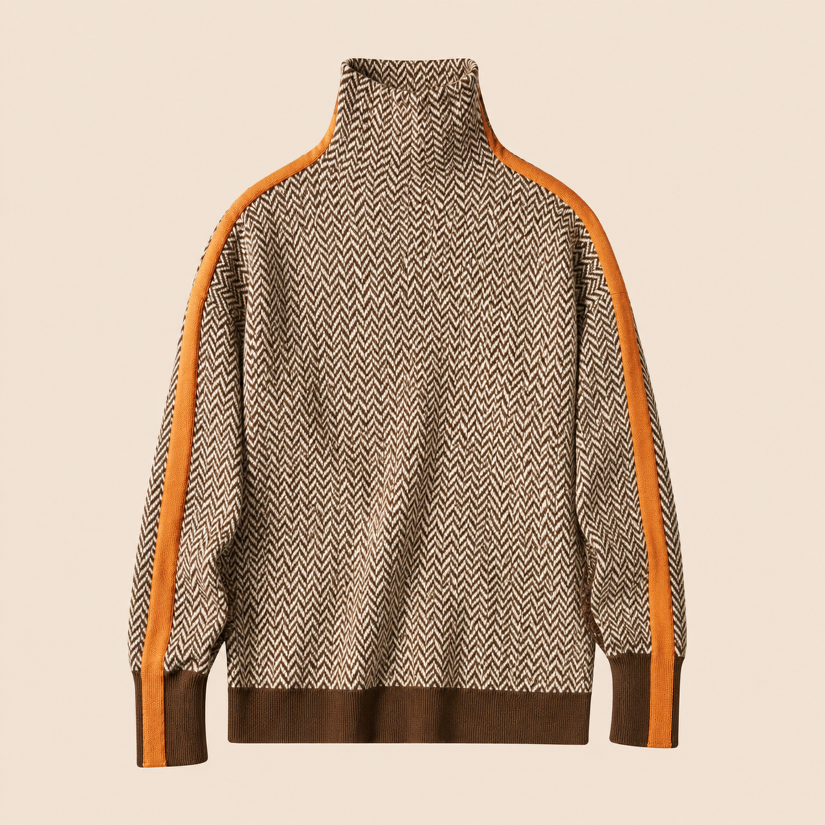 Rowena | Striped High-Neck Sweater