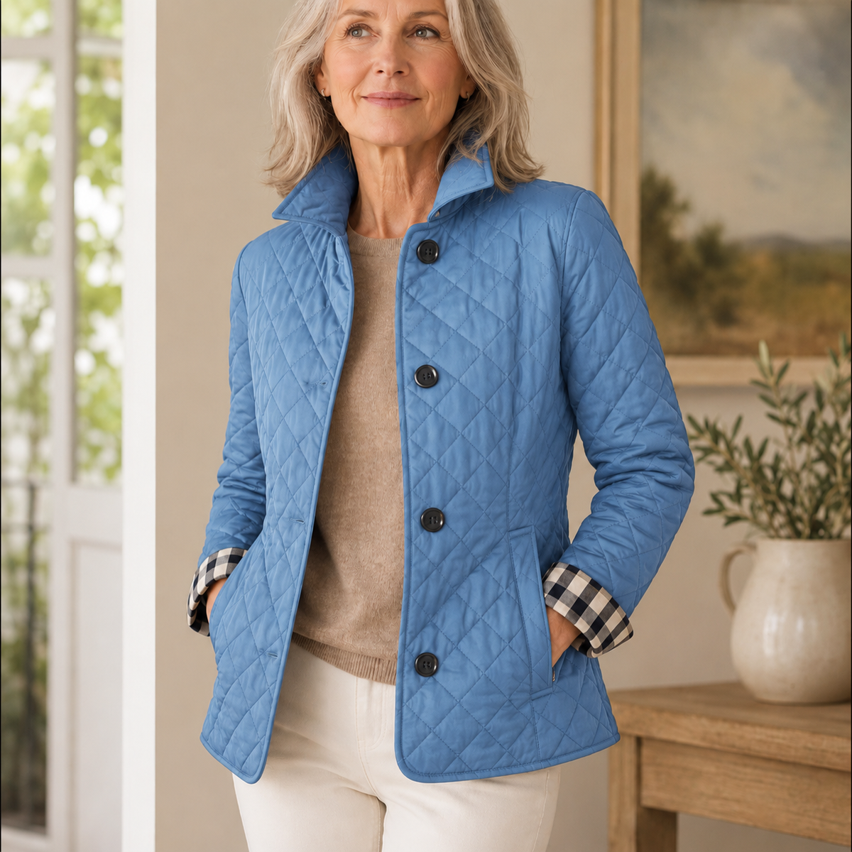 Philippa | Quilted Mid-Season Coat