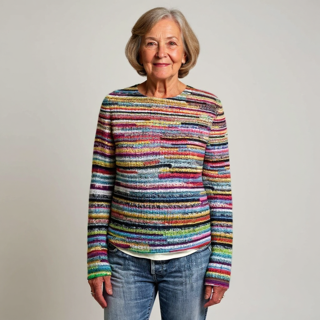 Christina | Rainbow Striped Knit Sweater