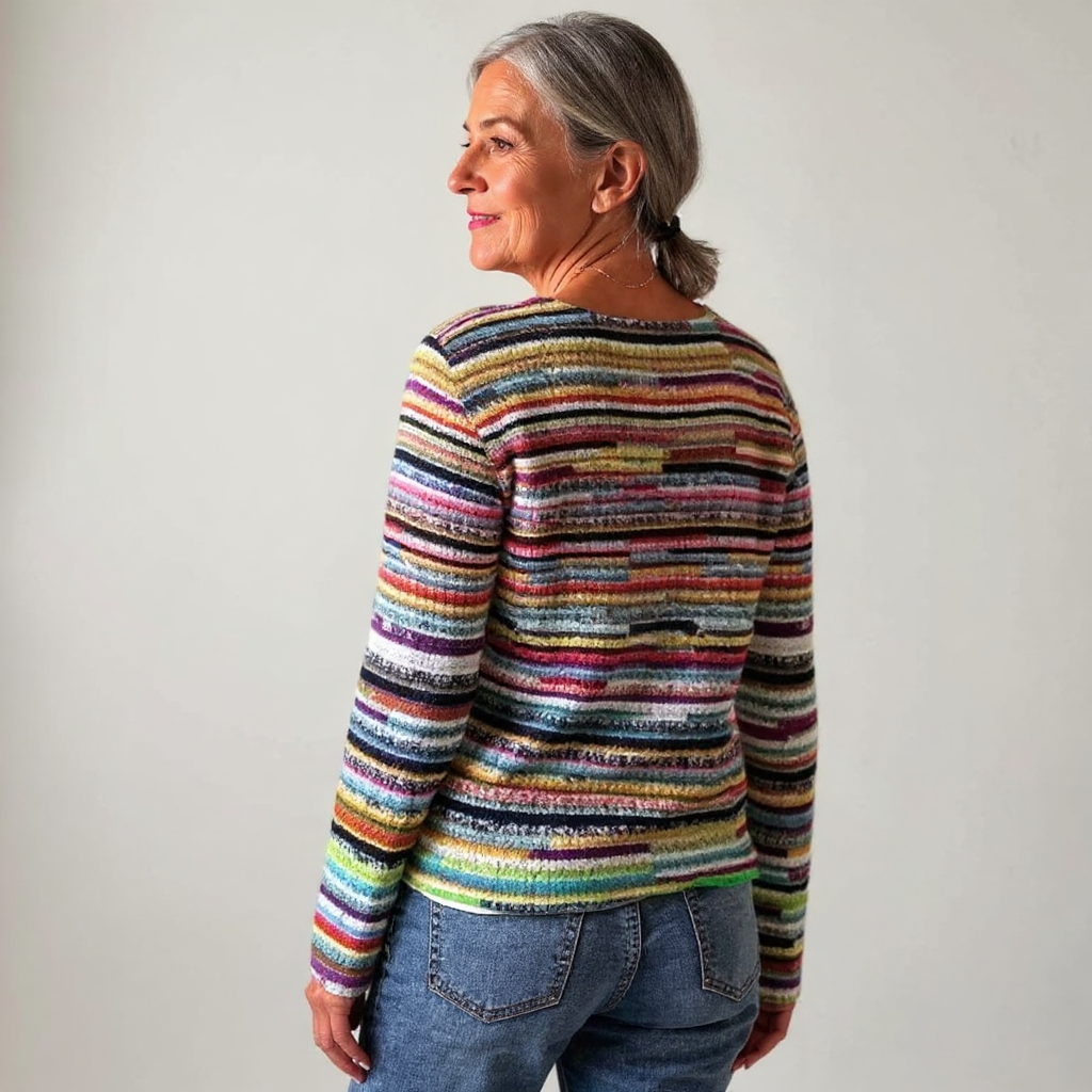 Christina | Rainbow Striped Knit Sweater