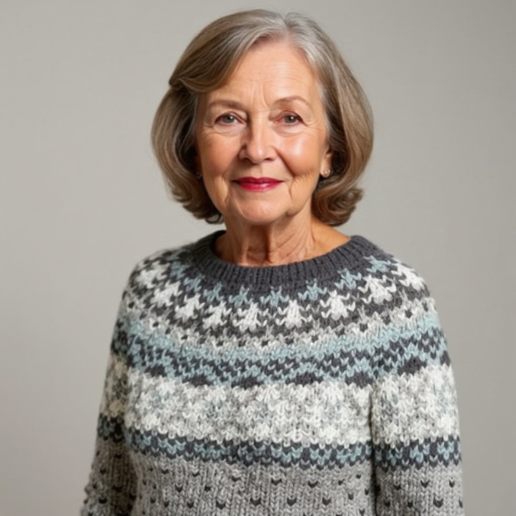 Erica | Grey Snowflake Pattern Sweater