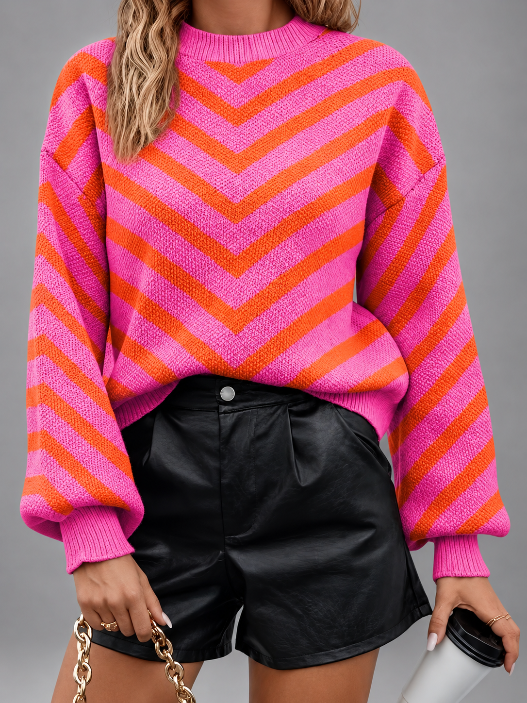 Jocelyn | Chevron Knit Sweater