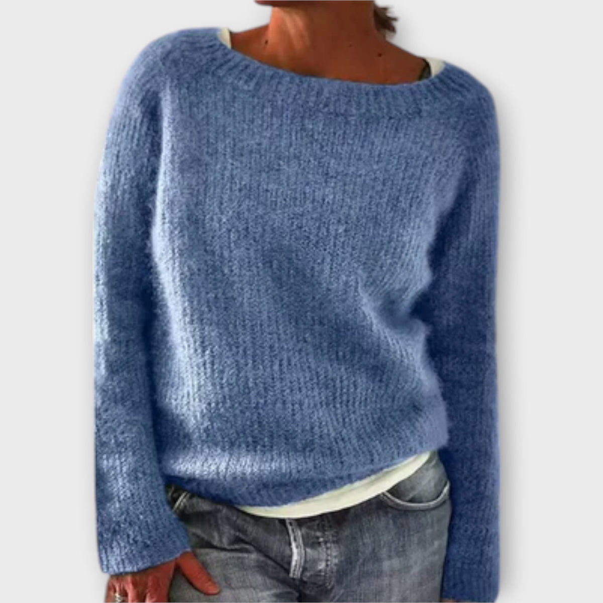 Fiona | Classic Crew Neck Knit Sweater