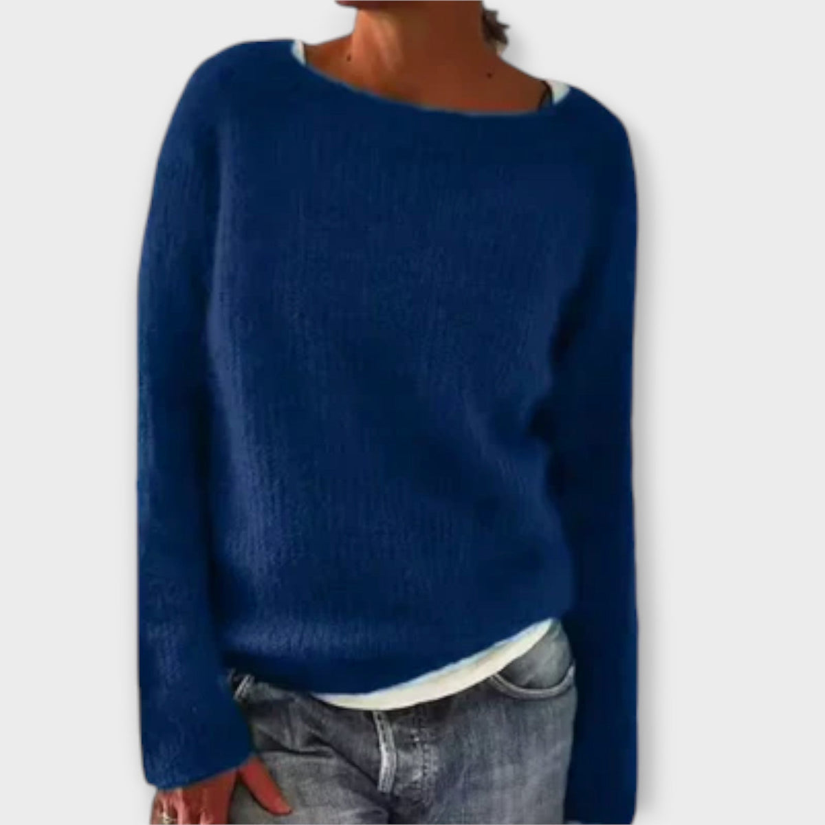 Fiona | Classic Crew Neck Knit Sweater