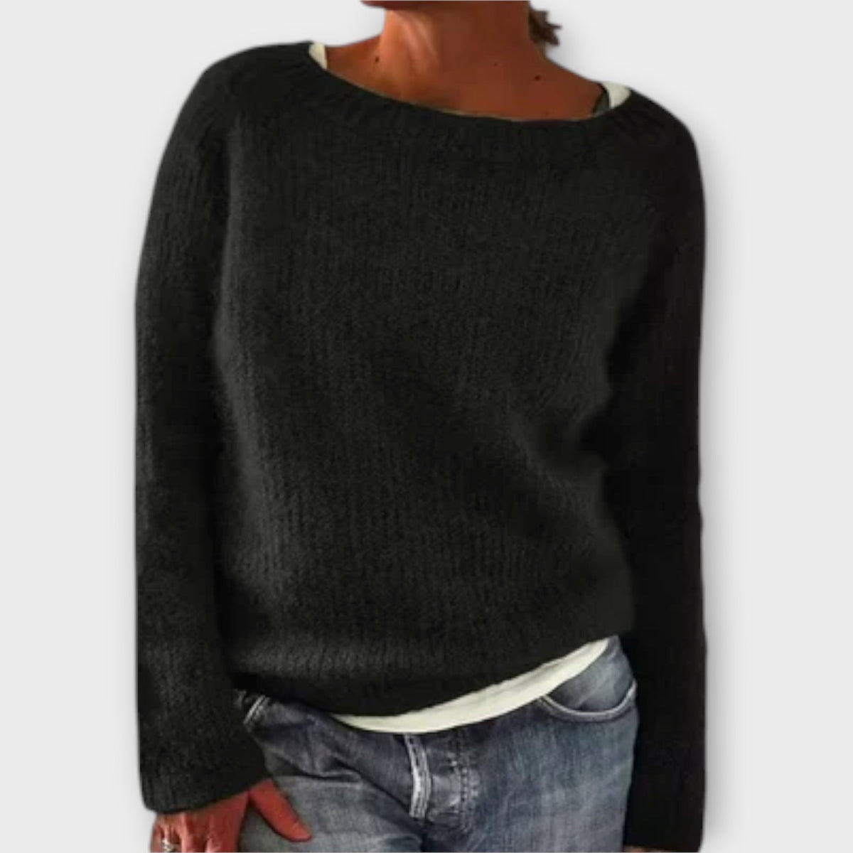 Fiona | Classic Crew Neck Knit Sweater