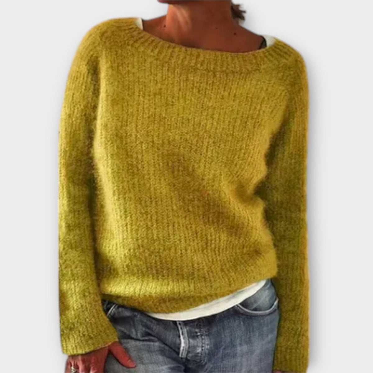 Fiona | Classic Crew Neck Knit Sweater