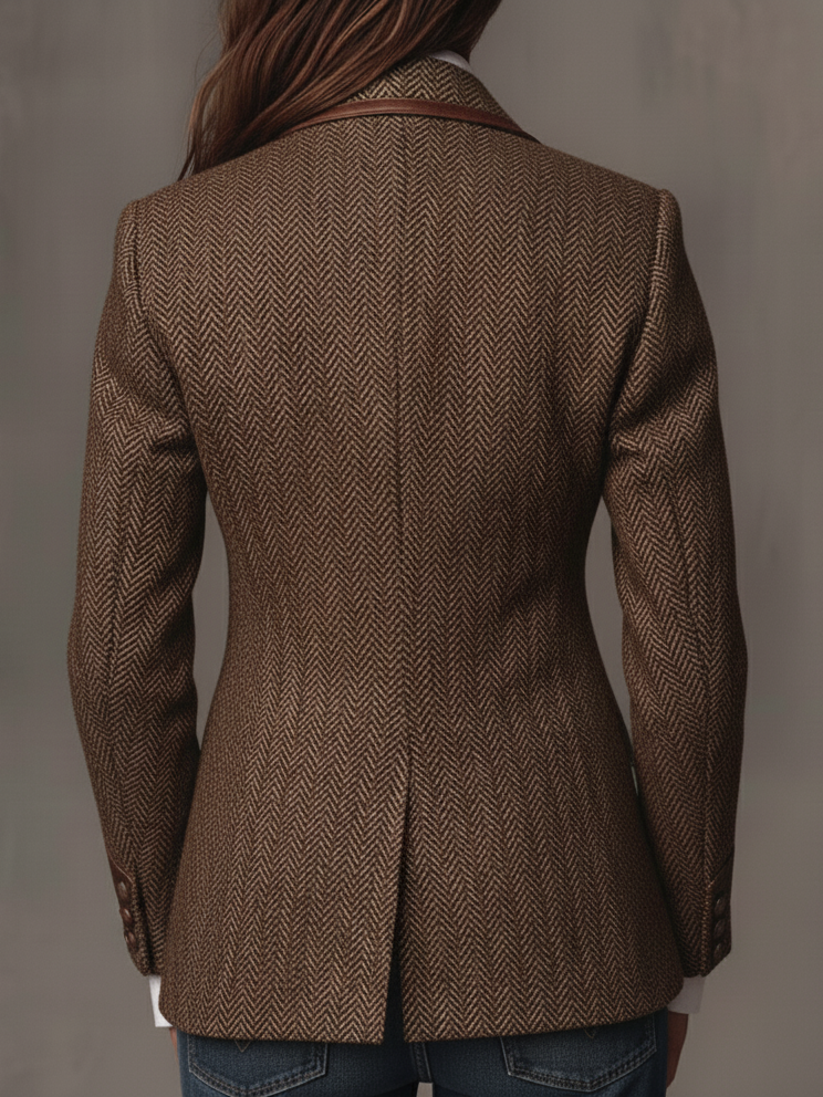 Ottilie | Blazer with Printed Chevron Inserts