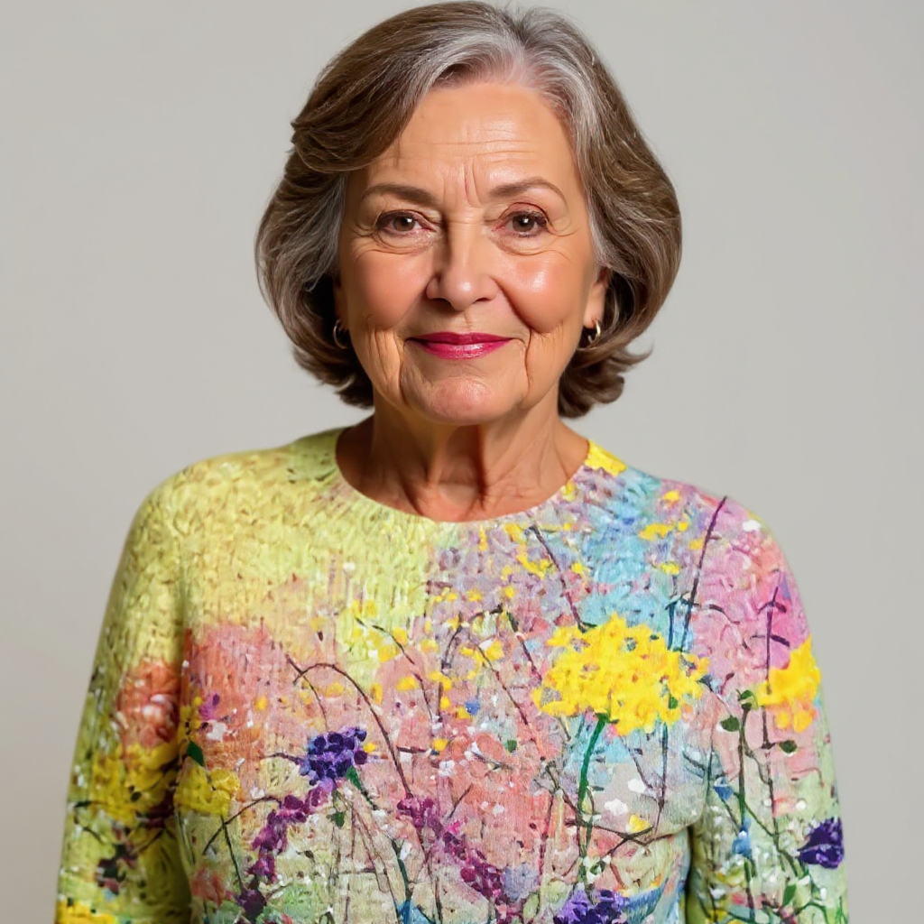 Grace | Floral Meadow Knit Sweater