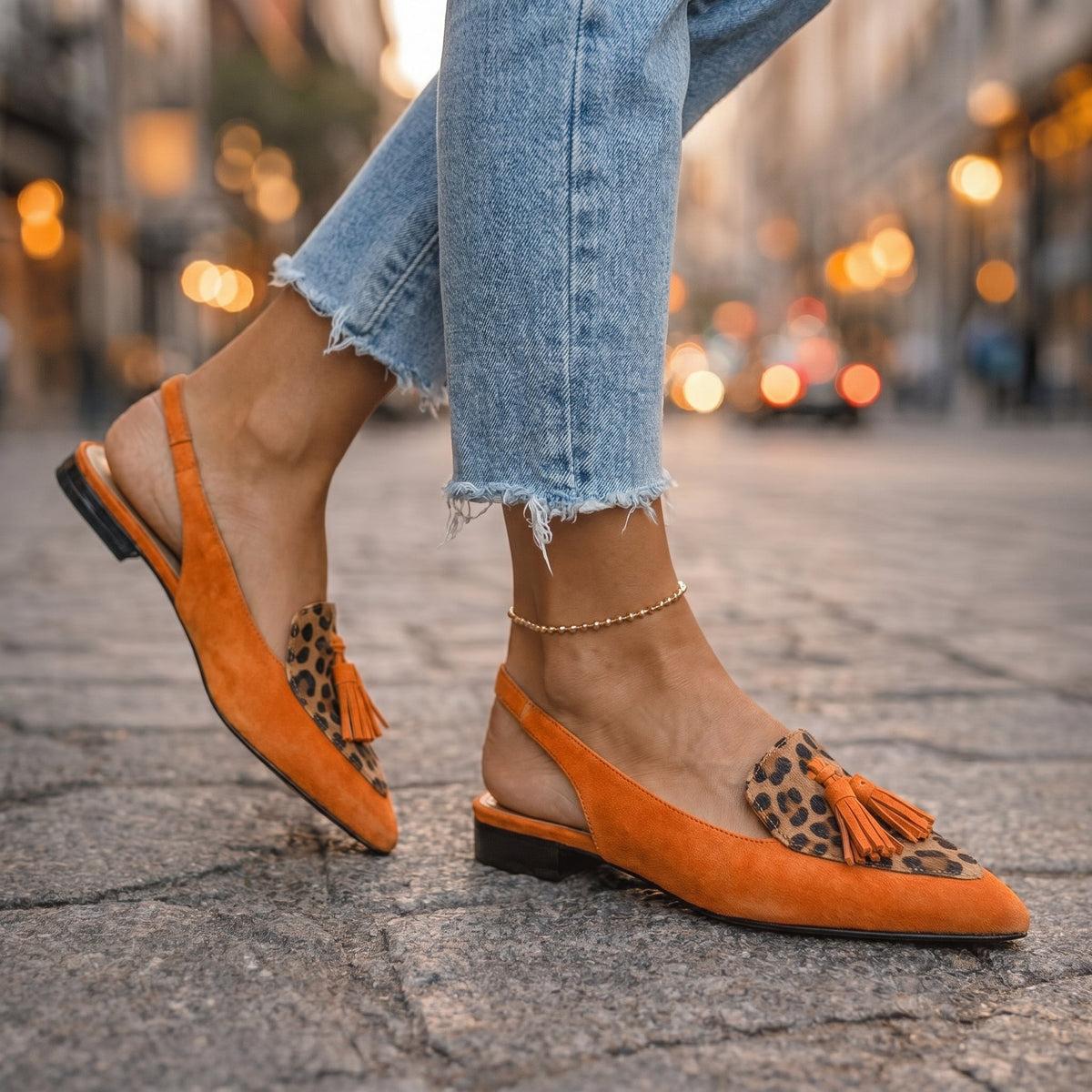 Avril | Tassel Strap Flat Sandals