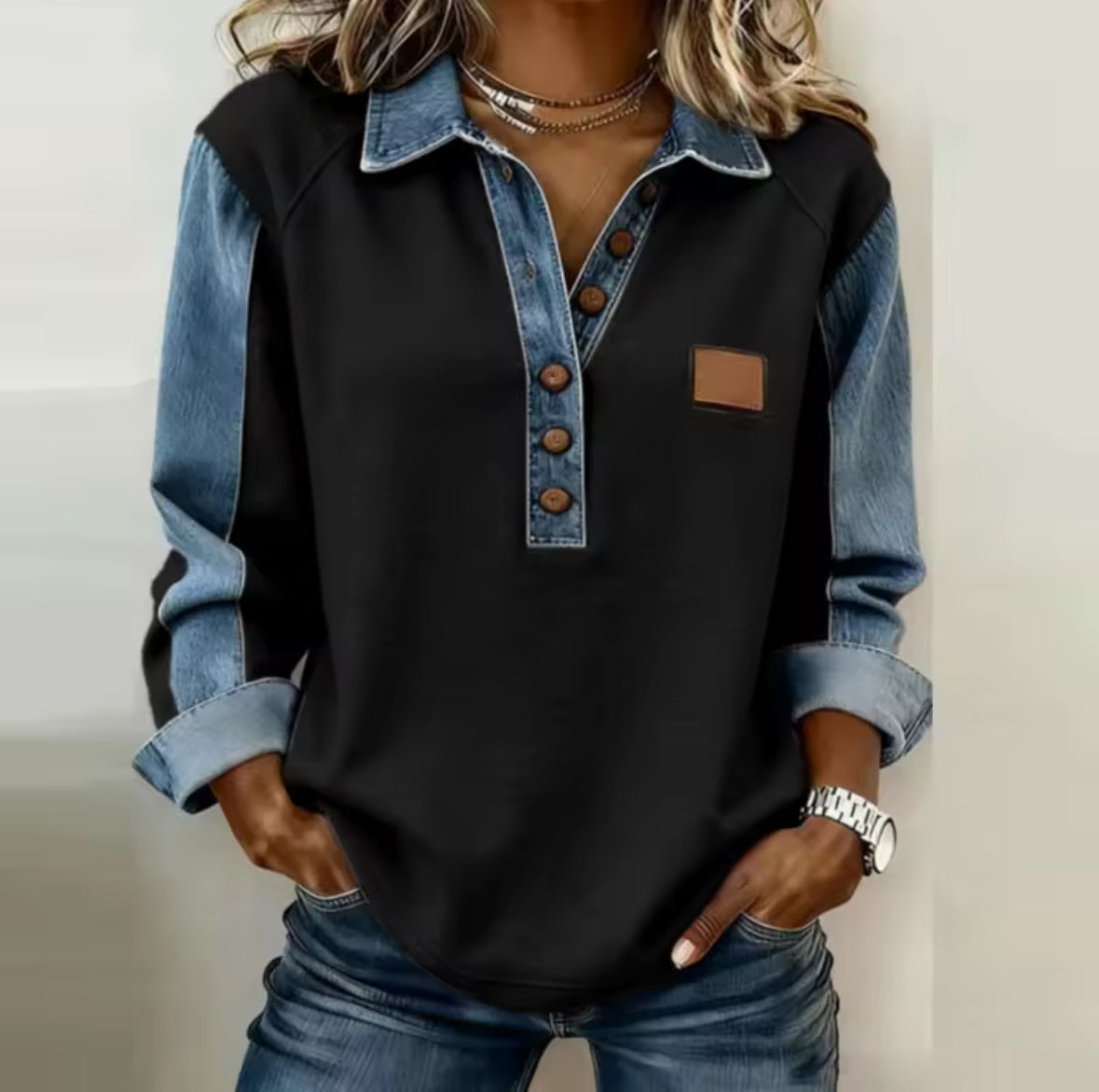 Tamsyn | Contrast Raglan Sleeve Pullover