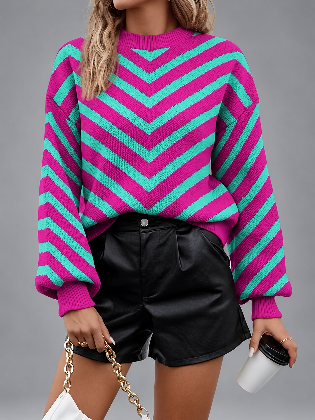 Jocelyn | Chevron Knit Sweater