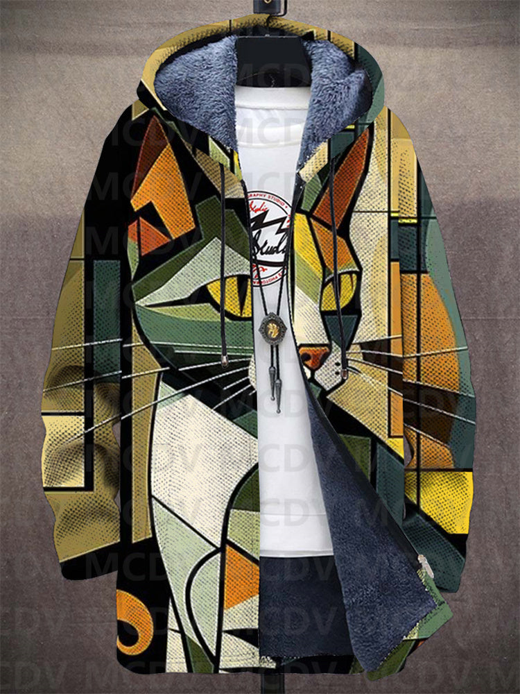 Barbara | Cat Print Artistic Cardigan