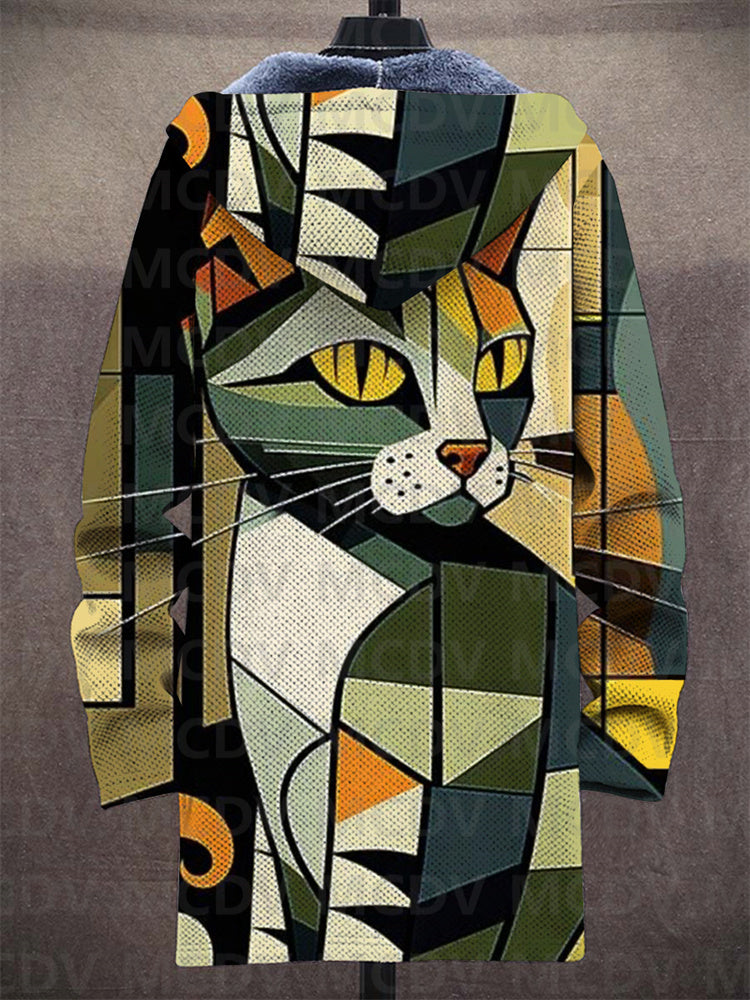 Barbara | Cat Print Artistic Cardigan