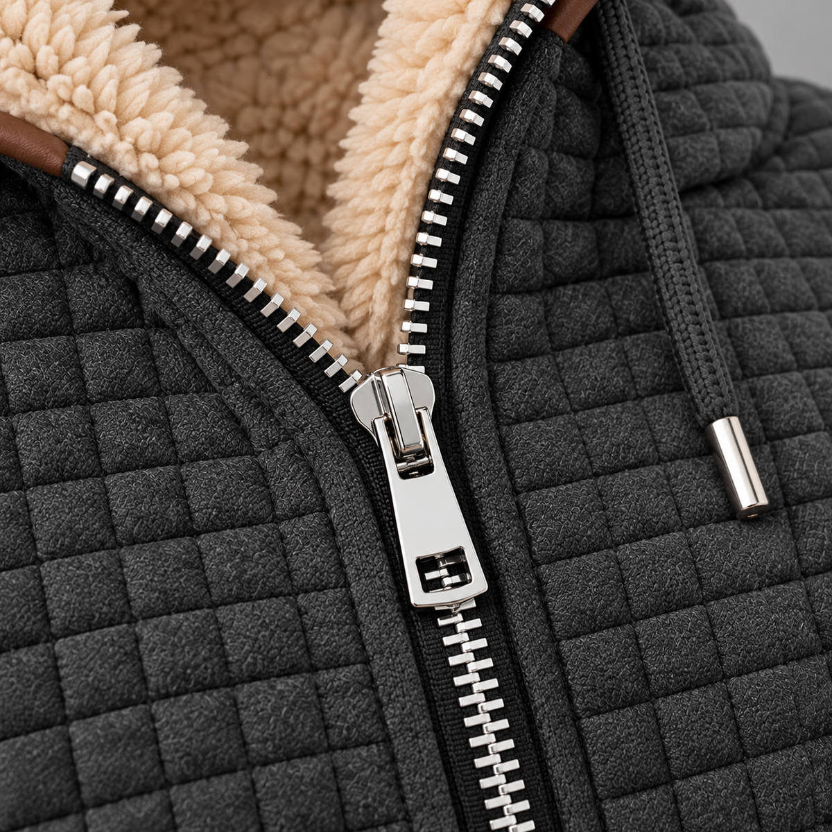 Ainsley | Cosy Sherpa-Lined Zip-Up Hooded Jacket