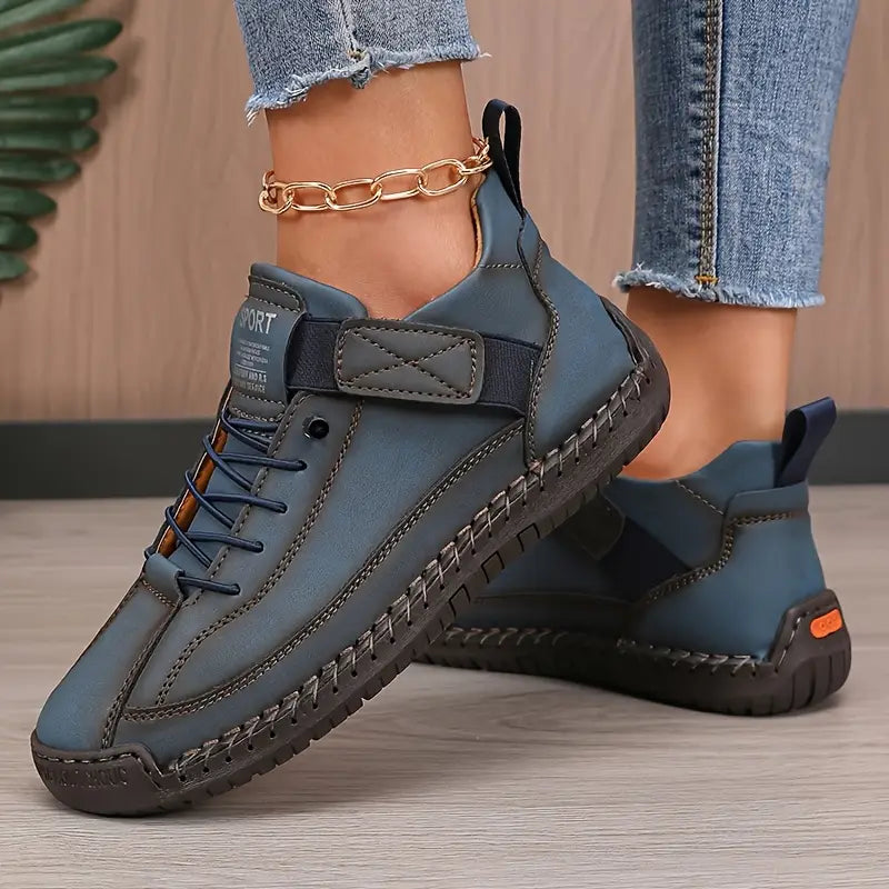 Esther | Dark Blue Supportive Slip-On Sneakers